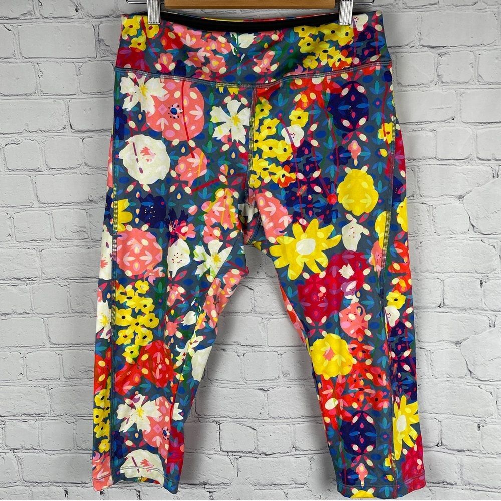 LULAROE Jade multicolor floral leggings, size L